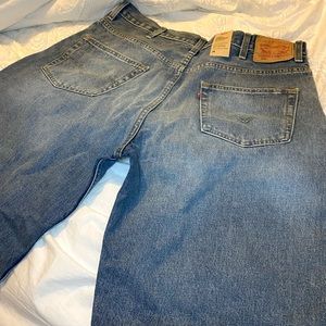 Levi’s loose straight shorts. Blue Jean